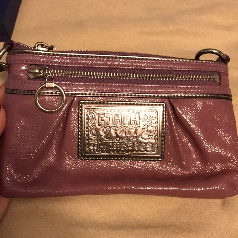 Coach purple wristlet